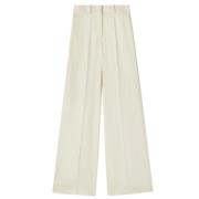 Jil Sander Wide Trousers Beige, Dam