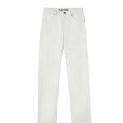 Jil Sander Vit Högtskuren Straight Leg Jeans White, Dam