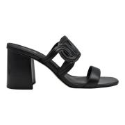 Michael Kors Alma Lädersandal Black, Dam