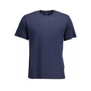 La Martina Blå Bomull T-shirt med Brodyr Blue, Herr