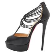 Christian Louboutin Pre-owned Pre-owned Laeder sandaler Black, Dam