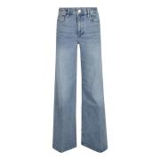 Frame Wide Jeans Blue, Dam