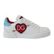 Dolce & Gabbana Vita Läder Portofino Sneakers White, Dam