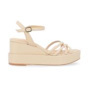 Paloma Barceló Ivory Nappa Kilklack Sandal Beige, Dam