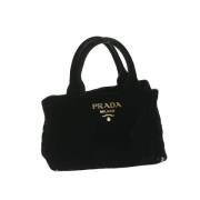 Prada Vintage Pre-owned Sammet handvskor Black, Dam