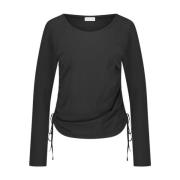 Jane Lushka Long Sleeve Tops Black, Dam