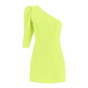 Dsquared2 Puff Sleeve One Shoulder Mini Dress Green, Dam
