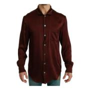 Dolce & Gabbana Casual Shirts Red, Herr