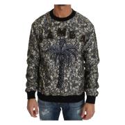 Dolce & Gabbana Multifärgad Samba Jacquard Palm Tree Sweater Multicolo...