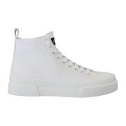 Dolce & Gabbana Vita Canvas High Top Sneakers White, Herr