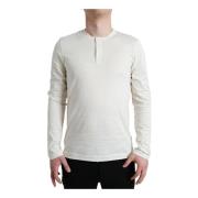 Dolce & Gabbana Long Sleeve Tops White, Herr