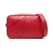 Golden Goose Röd Mini Star Läder Crossbody Väska Red, Dam