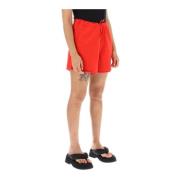 Ganni Short Shorts Red, Dam