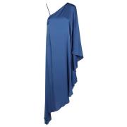 Silk95Five Blå Asymmetrisk Sidenklänning Blue, Dam