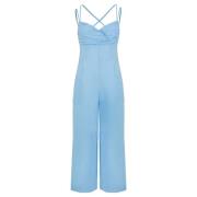 Jaaf Jumpsuit i linblandning i Ljusblå Linen Blend Jumpsuit in Light B...