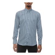 Càrrel Randig Button-Down Skjorta Blue, Herr