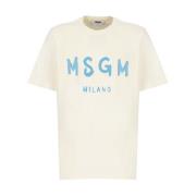 Msgm T-Shirts Beige, Herr