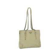 Prada Vintage Pre-owned Nylon prada-vskor Beige, Dam