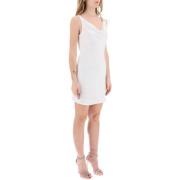 Norma Kamali Elegant Satin Crepe Mini Klänning White, Dam