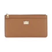 Dolce & Gabbana Dauphine Kalvskinn Korthållare Pouch Brown, Dam