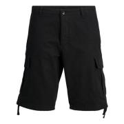 Jack & Jones Barkley Cargo Bermuda Shorts Bomull Black, Herr