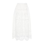 Zimmermann Midi Skirts White, Dam