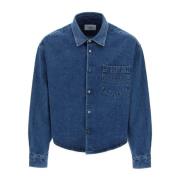 Ami Paris Denim Jackets Blue, Herr