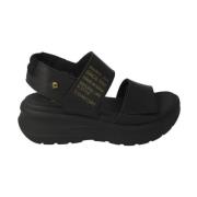 Panama Jack Flat Sandals Black, Dam