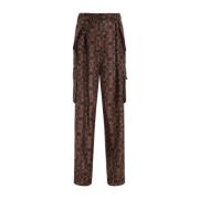 Dries Van Noten Wide Trousers Brown, Dam