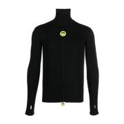 Barrow Svart Stickad Turtle Neck Tröja Black, Herr