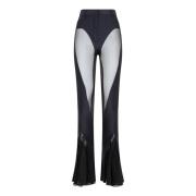 Mugler Wide Trousers Black, Dam