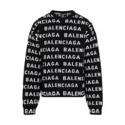 Balenciaga Ull Crewneck Tröja Black, Herr