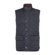 Barbour Vests Blue, Herr