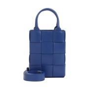 Bottega Veneta Mini Cassette North Shout Axelväska Blue, Dam