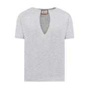 Gucci Grå Melange Bomull T-shirt Gray, Herr