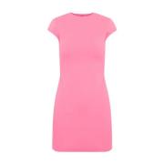 Victoria Beckham Rosa Cap Sleeve Mini Klänning Pink, Dam