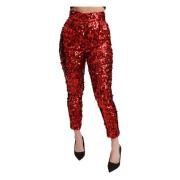 Dolce & Gabbana Slim-fit Trousers Red, Dam