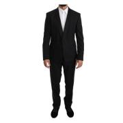 Dolce & Gabbana Single Breasted Suits Black, Herr