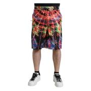 Dolce & Gabbana Multicolor Luminary Print Bermuda Shorts Multicolor, H...