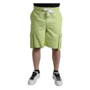 Dolce & Gabbana Ljusgrön Cargo Bermuda Shorts Green, Herr