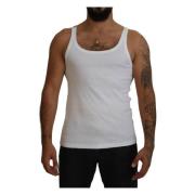 Dolce & Gabbana Sleeveless Tops White, Herr