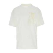 Jil Sander Klassisk Vit Bomull T-shirt Beige, Dam