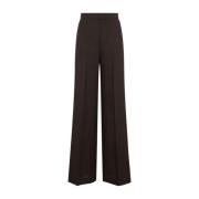 Akris Wide Leg Floretta Byxor Brown, Dam