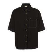 Lemaire Short Sleeve Shirts Black, Herr