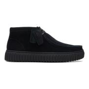 Clarks Svart Mocka Snörsko Black, Dam