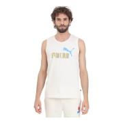 Puma Sleeveless Tops Beige, Herr