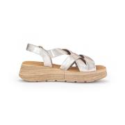 Gabor Flat Sandals Gray, Dam