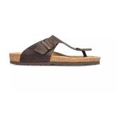 Rohde Flat Sandals Brown, Herr