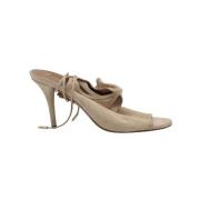 Aquazzura Pre-owned Pre-owned Mocka sandaler Beige, Dam