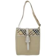 Burberry Vintage Pre-owned Canvas axelremsvskor Beige, Dam